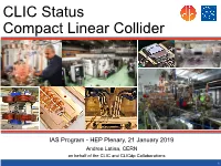 CLIC Status Compact Linear Collider