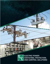 Electric Power Switching, Protection, and Control Solutions Table of Contents