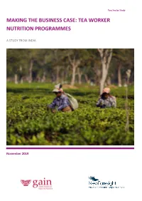 Making the Business Case: Tea Worker Nutrition Programmes