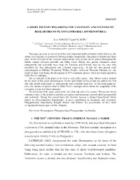 A Short History Regarding the Taxonomy and Systematic Researches of Platygastroidea (Hymenoptera)