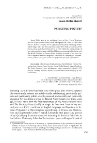 Pursuing Pinter1