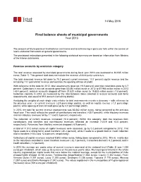Statistica Report Su Certificati Del Conto Di Bilancio Dei Comuni