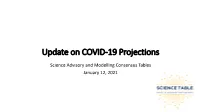 Update on COVID-19 Projections