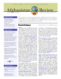 Afghanistan Review Week 26 29 June 2011 Comprehensive Information on Complex Crises