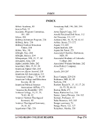 INDEX a COLORADO COLLEGE READER Page 274 Abbott