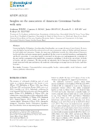 Insights on the Association of American Cetoniinae Beetles with Ants