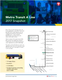 Metro Transit a Line 2017 Snapshot