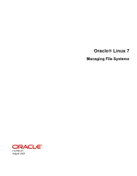Oracle® Linux 7 Managing File Systems