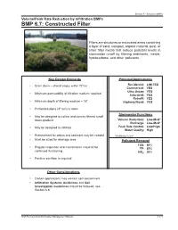 Section 6 - Structural Bmps Volume/Peak Rate Reduction by Infiltration Bmps BMP 6.7: Constructed Filter