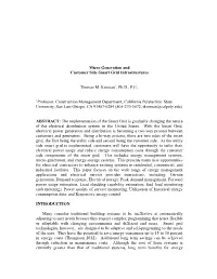 Micro Generation and Customer Side Smart Grid Infrastructures