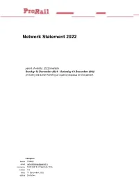 Network Statement 2022 Initial Issue