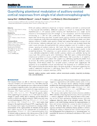 Quantifying Attentional Modulation of Auditory-Evoked Cortical Responses from Single-Trial Electroencephalography