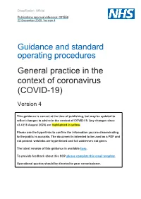 Standard Operating Procedure (SOP)