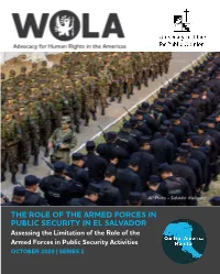 The Role of the Armed Forces in Public Security in El
