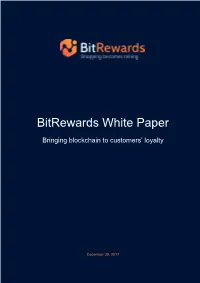 Bitrewards White Paper