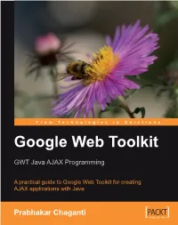 Google Web Toolkit GWT Java Ajax Programming