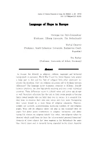 Language of Hope in Europe