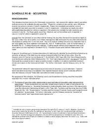 Schedule Rc-B – Securities