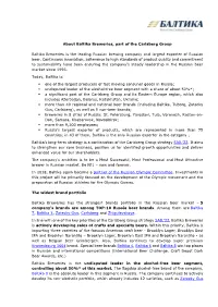 About Baltika Breweries, Part of the Carlsberg Group