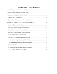 Chapter 6: Novely Under Pre-Aia Law A. Introduction