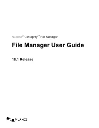 Clintegrity File Manager User Guide Table of Contents