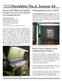 EDITIONS Newsletter No.4, Summer 04 Survey of the Magnolia Tapestry Interweaving the Arts at SJICA