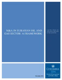 M&A in Eurasian Oil and Gas Sector: a Framework