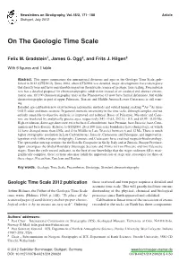 On the Geologic Time Scale