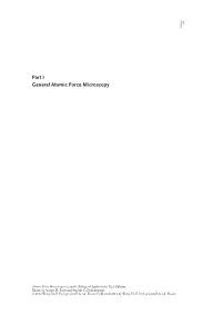Part I General Atomic Force Microscopy