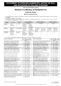 Statement of Persons Nominated And