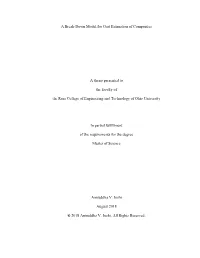A Break-Down Model for Cost Estimation of Composites a Thesis