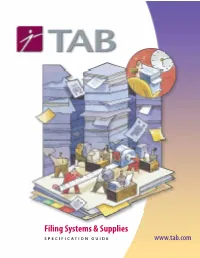 Filing Systems & Supplies