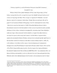 “Holiness, Apostolicity, and the Methodical Movement Toward Full Communion”