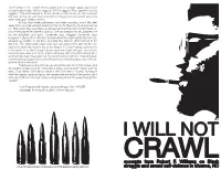 I WILL NOT CRAWL Excerpts from Robert F