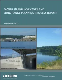 MCNEIL ISLAND INVENTORY and LONG-RANGE PLANNING Process REPORT