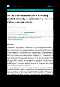 The Use of Environmental DNA in Monitoring Aquatic Biodiversity for Conservation: a Review of Challenges and Opportunities