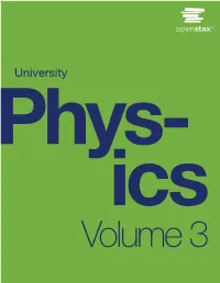 University Physics Volume 3