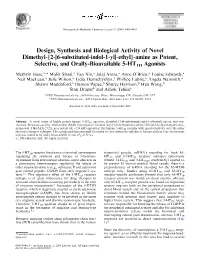 Design, Synthesis and Biological Activity of Novel Dimethyl-{2-[6-Substituted-Indol-1-Yl]-Ethyl}-Amine As Potent, Selective, and Orally-Bioavailable 5-HT1D Agonists