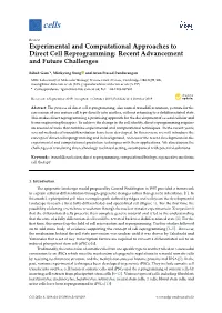 Experimental and Computational Approaches to Direct Cell Reprogramming: Recent Advancement and Future Challenges