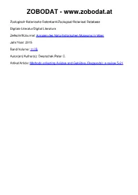 Methods Collecting Axiidea and Gebiidea (Decapoda): a Review 5-21 Ann