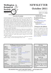 NEWSLETTER October 2011 Previous Issue: May 2011 ISSN 1171-9982