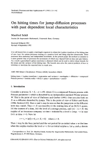 On Hitting Times for Jump-Diffusion Processes with Past Dependent Local Characteristics