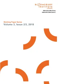 Working Paper Series Volume 3, Issue 2/3, 2018