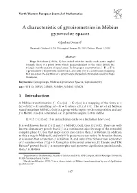 A Characteristic of Gyroisometries in Möbius Gyrovector Spaces