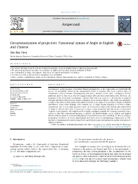Circumstantiation of Projection: Functional Syntax of Angle in English and Chinese