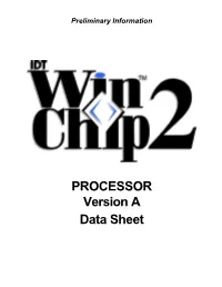 IDT Winchip 2A Data Sheet
