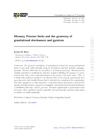 Memory, Penrose Limits and the Geometry of Gravitational