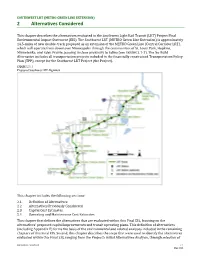 SWLRT Final EIS Chapter 2: Alternatives Considered