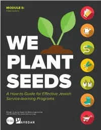 A How-To Guide for E Ective Jewish Service-Learning Programs