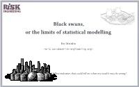 Black Swans, Or the Limits of Statistical Modelling